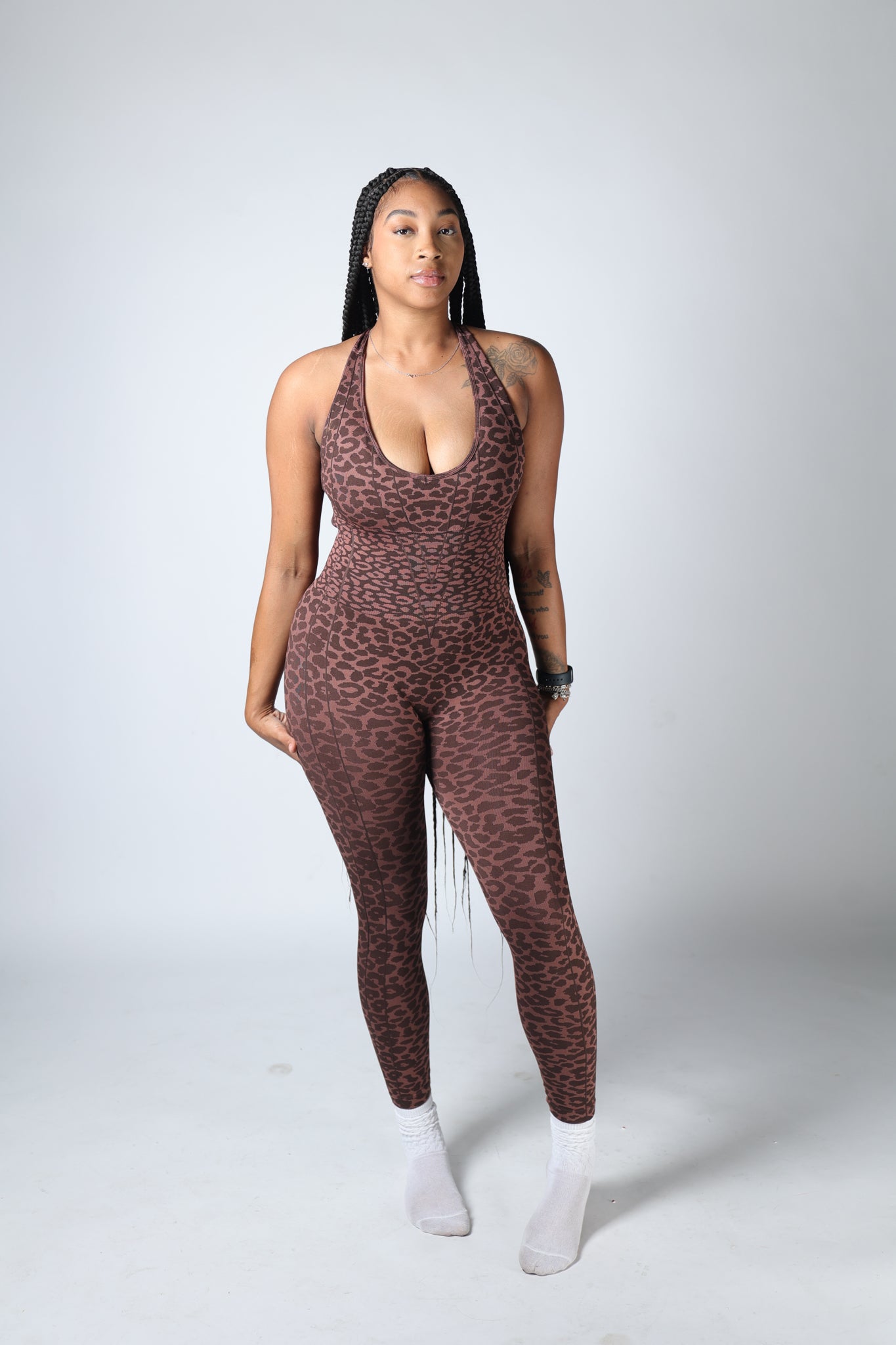 Cheetah Stretch & Compress - Mocha