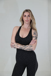 Flare Cheetah Stretch & Compress - Black
