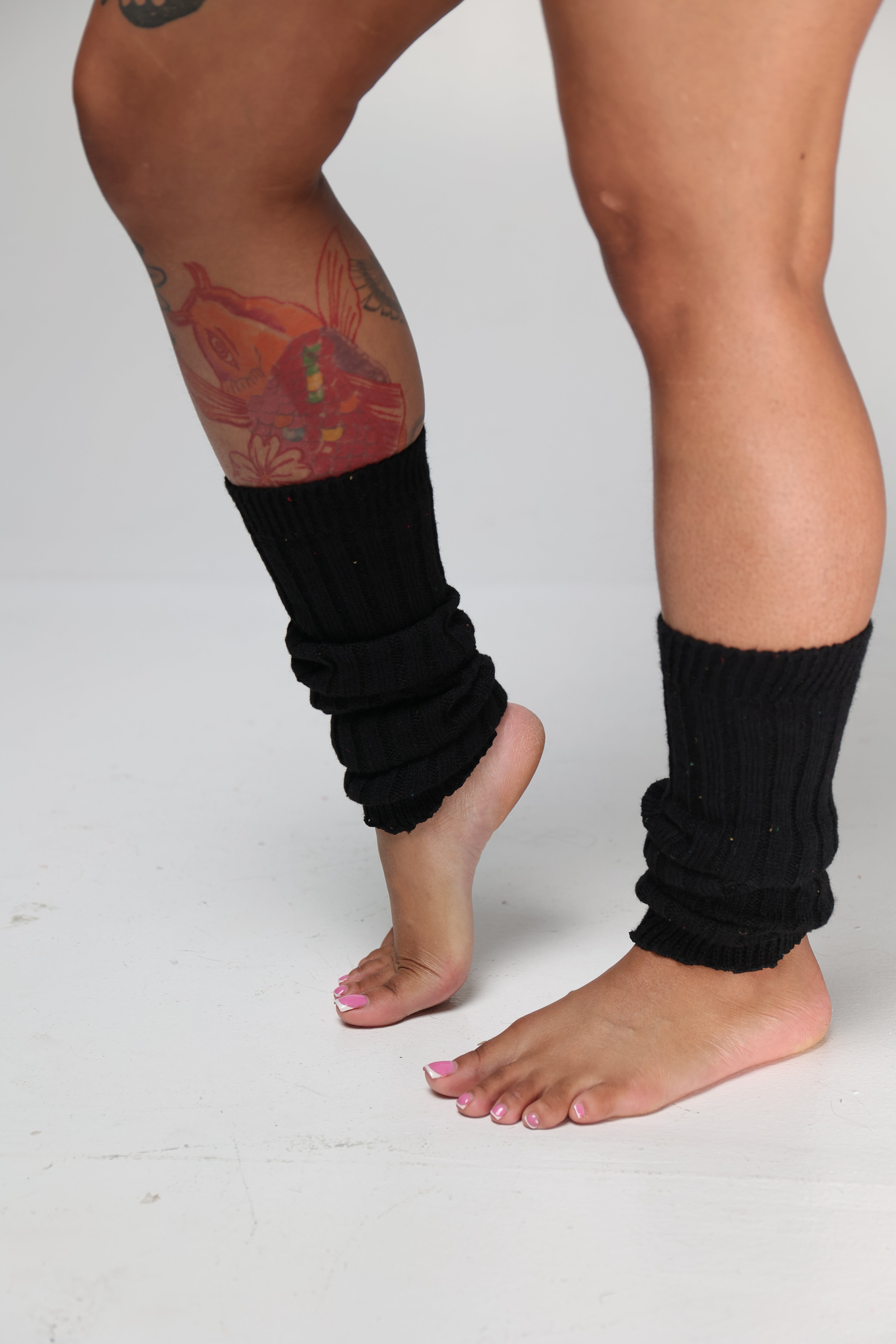 Cozy Leg Warmers - Black Sprinkle