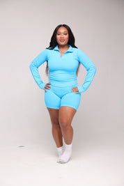 Quarter Zip Set - Blue