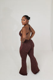 Flare Cheetah Stretch & Compress - Mocha