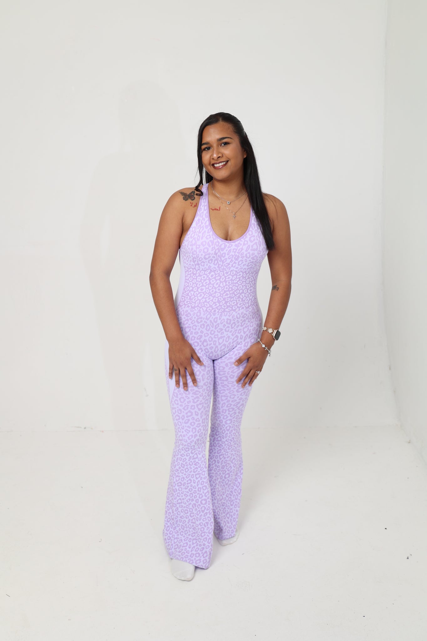 Flare Cheetah Stretch & Compress - Purple