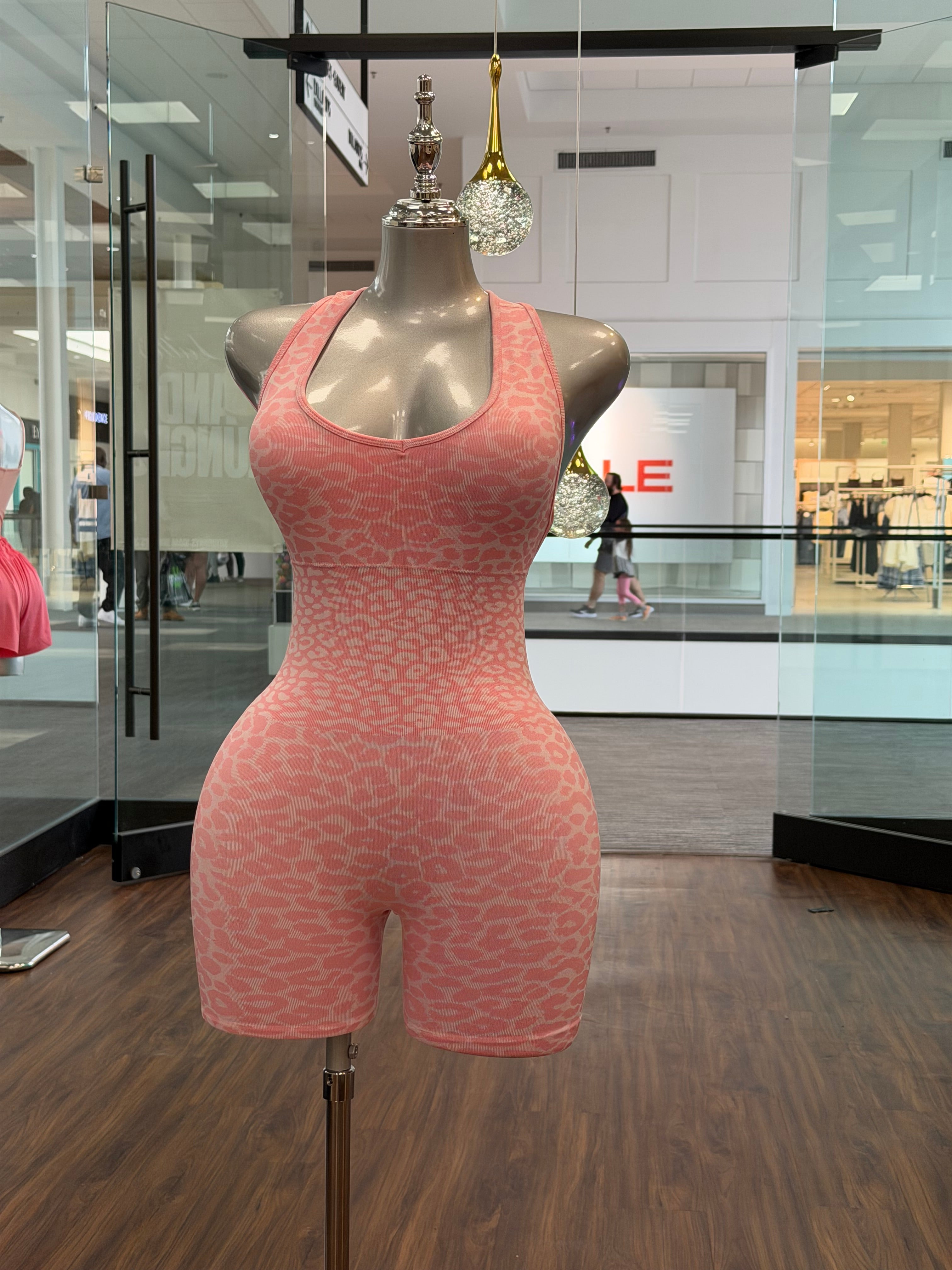 Cheetah Romper - Pink