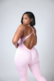 Flare Cheetah Stretch & Compress - Blush