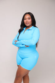 Quarter Zip Set - Blue