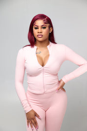 Smooth Body Jacket Set - Soft Pink