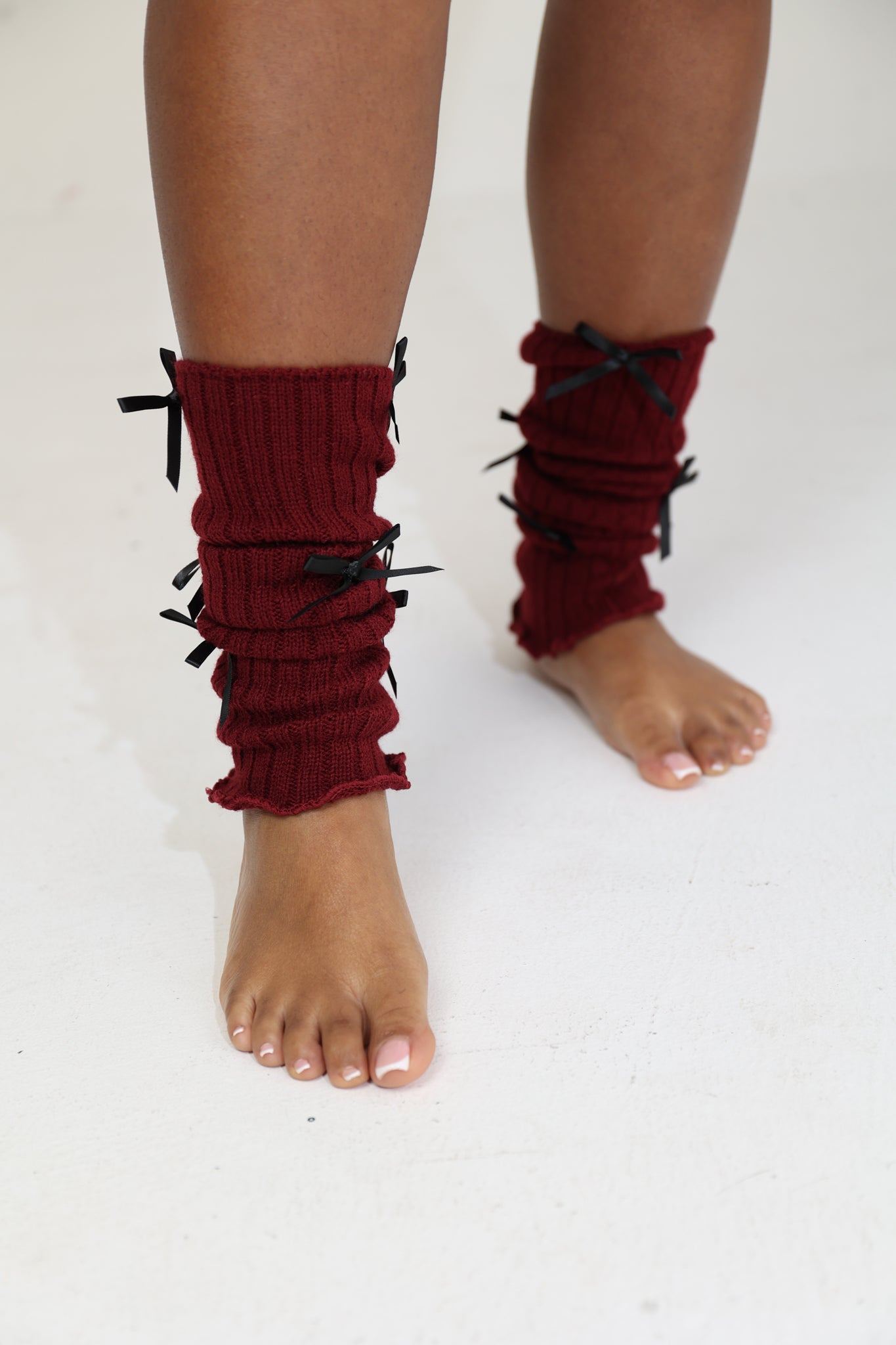 Cozy Leg Warmers - Maroon