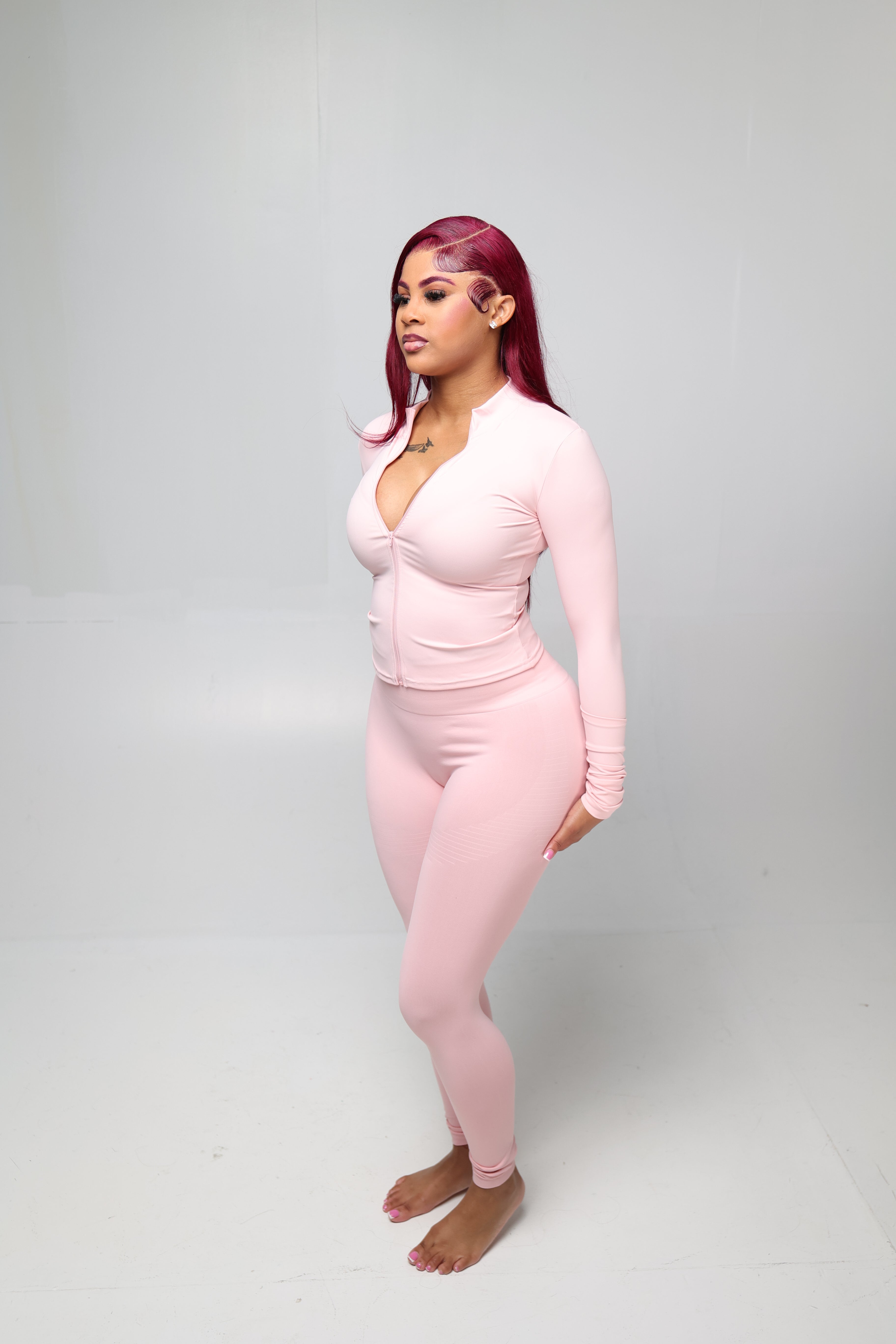 Smooth Body Jacket Set - Soft Pink