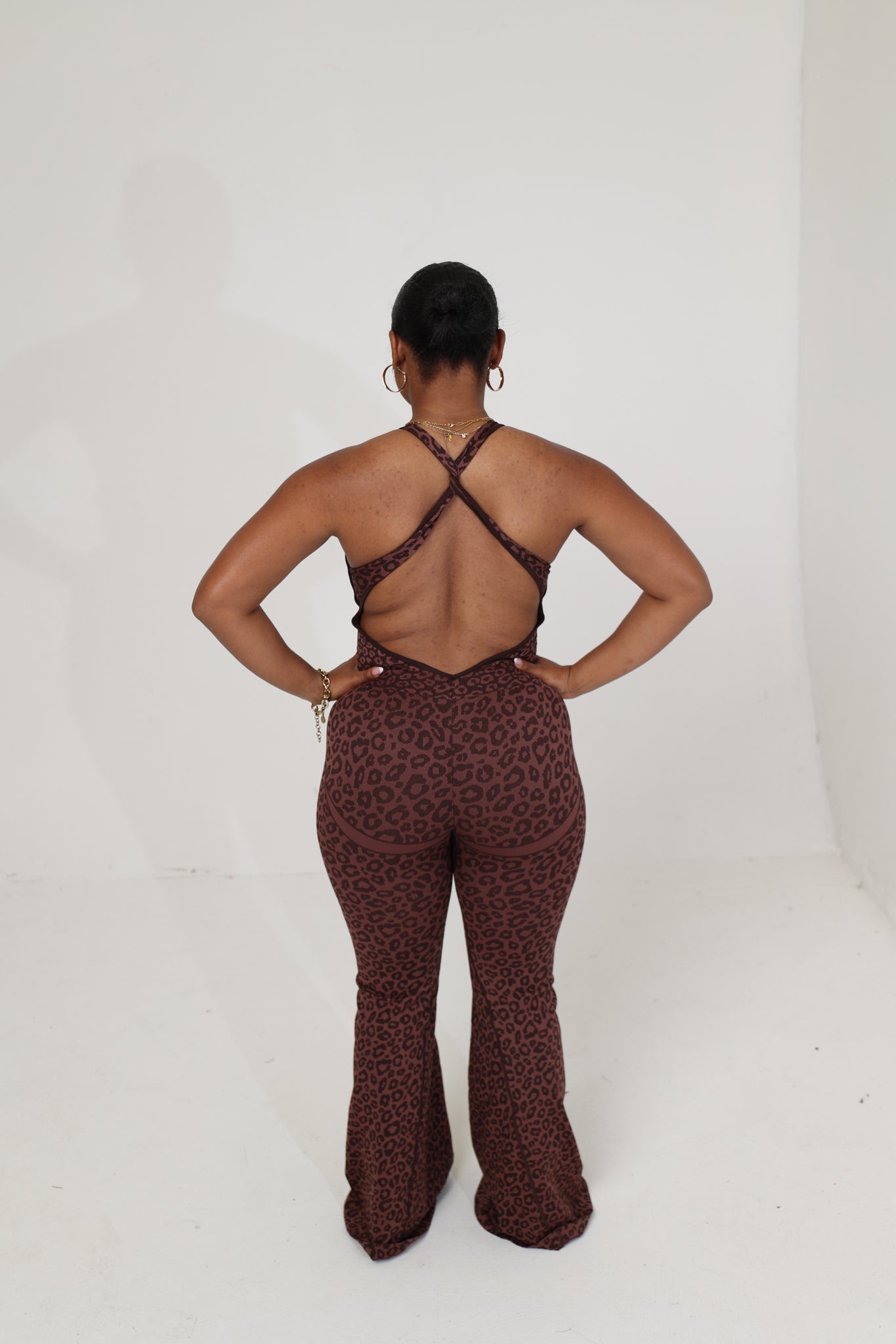 Flare Cheetah Stretch & Compress - Mocha