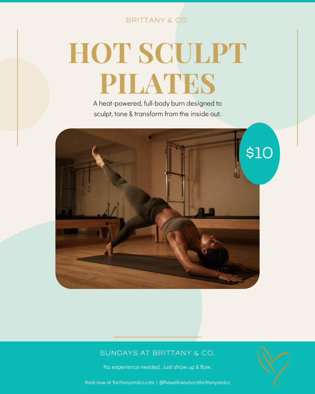 Hot Sculpt Pilates - Sundays 2PM