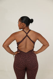 Flare Cheetah Stretch & Compress - Mocha