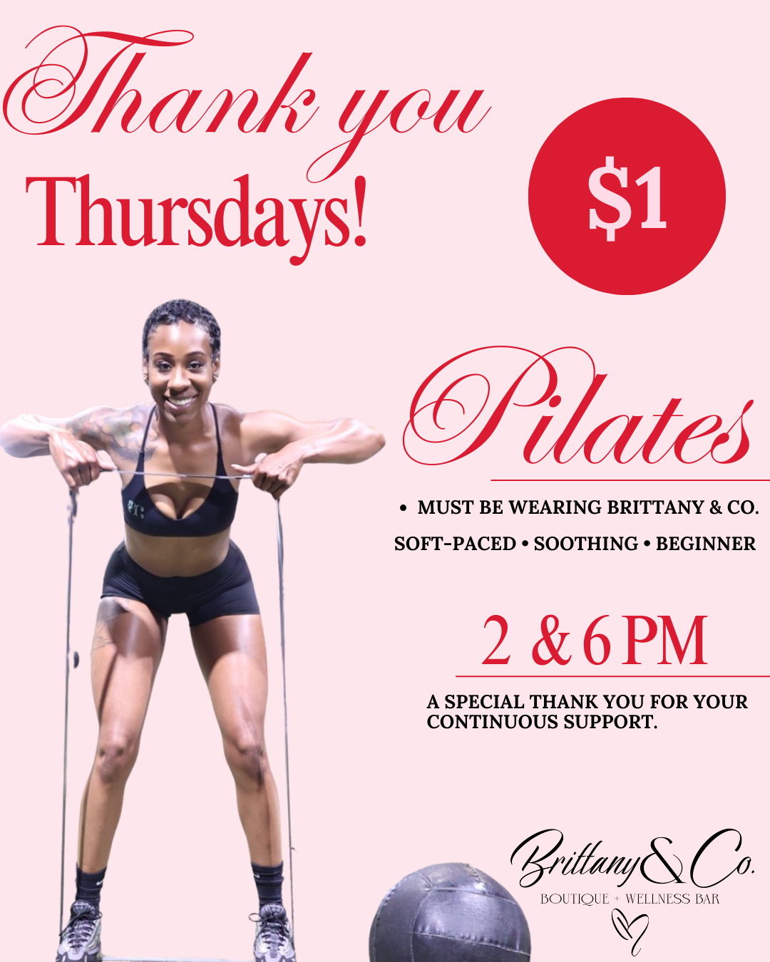 Thank YOU Thursdays - 2PM Gentle Pilates