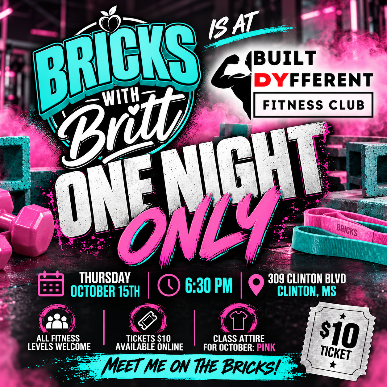 Bricks @ Built Dyffrent - Thursday 10/15 6:30 pm