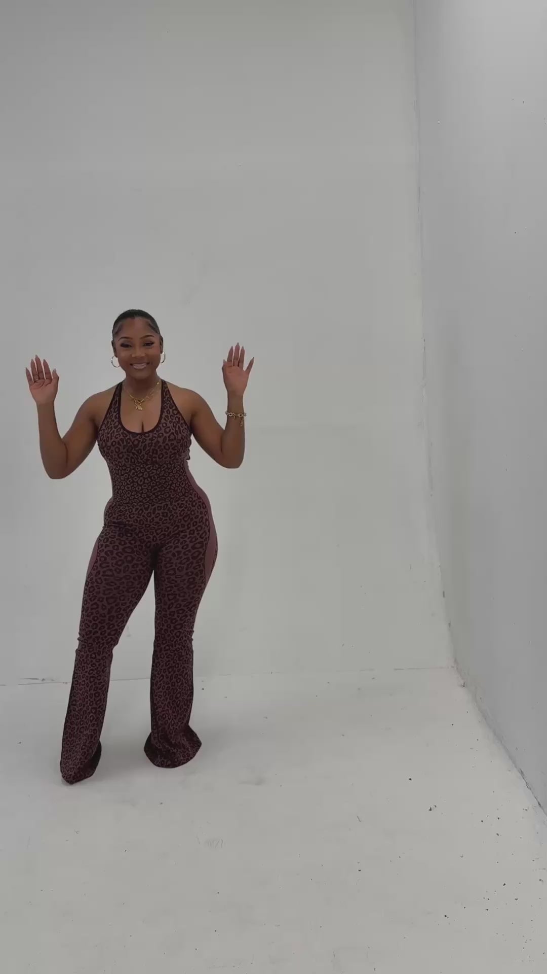 Flare Cheetah Stretch & Compress - Mocha